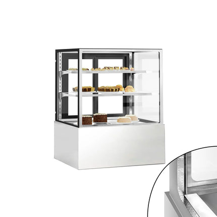 GGM Gastro Commercial cake display fridge - 343L - 900mm - Double glazing - with 2 glass shelves - rear sliding doors