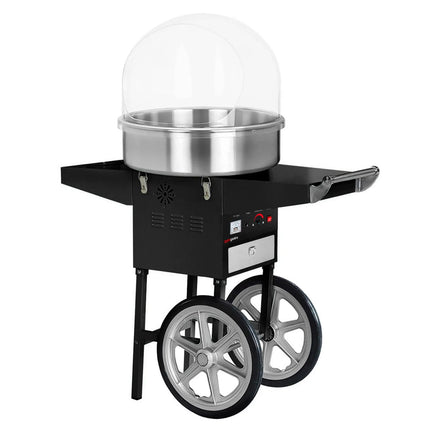 GGM Gastro Commercial Candy Floss Machine - Ø520mm - 1.08kW - Black - with Sneeze Guard