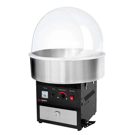 GGM Gastro Commercial Candy Floss Machine - Ø520mm - 950W - Black - with Sneeze Guard