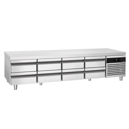 GGM Gastro Commercial Chef Base PREMIUM - -2 to +8°C - 2400mm - 310L - 8 Drawer