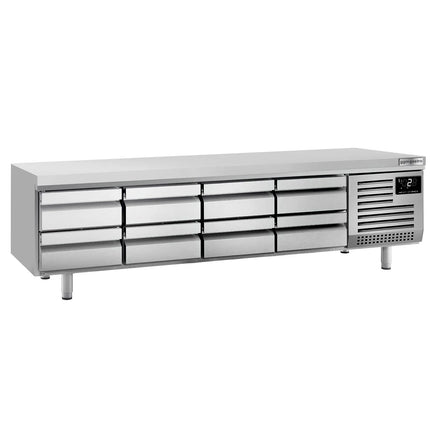 GGM Gastro Commercial Chef Base PREMIUM PLUS - -2 to +8°C - 2400mm - 8 Drawer - 8x GN 1/1