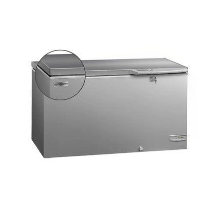 GGM Gastro Commercial Chest Freezer - 1504x695mm - 388 L - Stainless Steel Lid - incl. separating grid - For UK