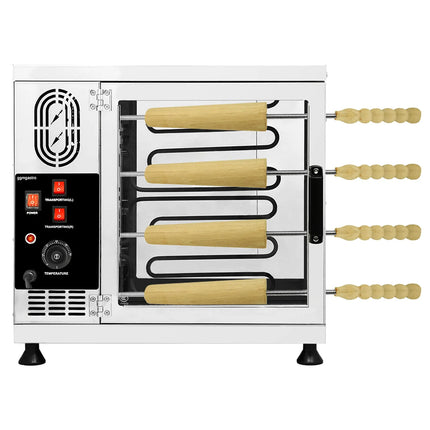 GGM Gastro Commercial Chimney Cake Oven - 3.5 kW - incl. 16 straight baking rolls