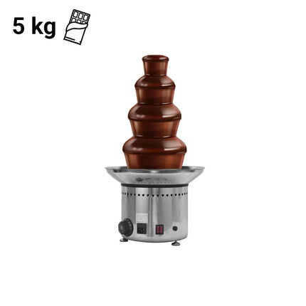 GGM Gastro Commercial Chocolate Fountain - Cascade Waterfall - 230W - 4-Tier - Capacity: 5kg - Height: 600mm