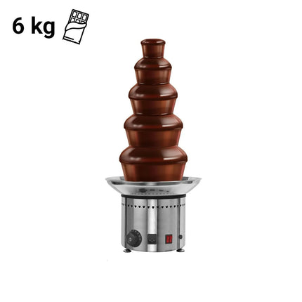 GGM Gastro Commercial Chocolate Fountain - Cascade Waterfall - 5-Tier - Capacity: 6kg - 280W - Height: 700mm