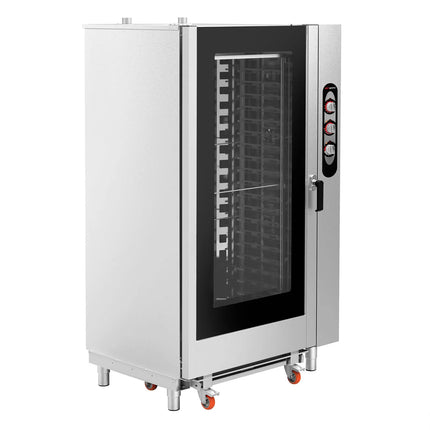 GGM Gastro Commercial Combi Oven - Manual Controls - 40x GN 1/1 or 20x GN 2/1 - incl. Core temperature probe & Tray trolley