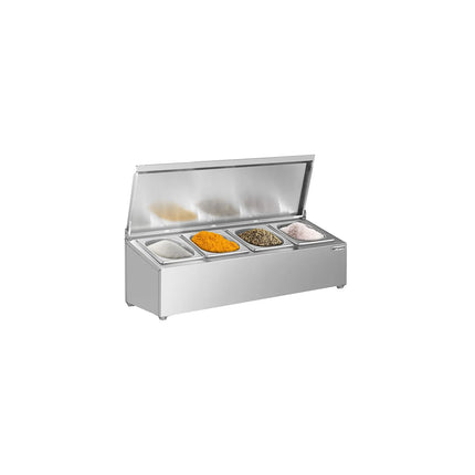 GGM Gastro Commercial Condiment Holder - 4x GN 1/6 - 100mm Deep