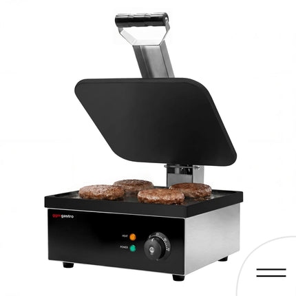 GGM Gastro Commercial Contact Grill - Heavy Duty Panini Press - 2.2kW - plates: smooth top & bottom - grill area: 350x330mm