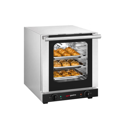 GGM Gastro Commercial Convection Oven – Manual Controls – for 4 × GN 1/2 – with Timer – incl. 3 Baking Trays
