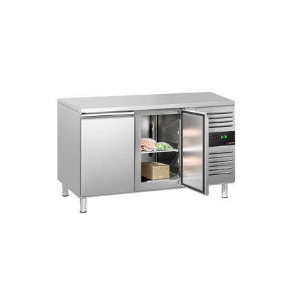 GGM Gastro Commercial Counter Freezer ECO - 1360x700mm - with 2 doors - capacity 282 litres