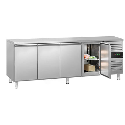 GGM Gastro Commercial Counter Freezer ECO - 2230x700mm - with 4 doors - capacity 553 litres
