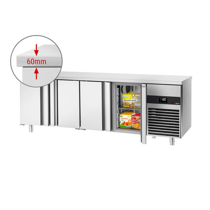 GGM Gastro Commercial Counter Freezer PREMIUM - 2230x700mm - with 4 doors - capacity 632 litres