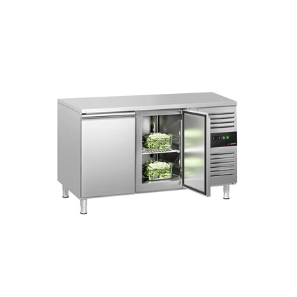 GGM Gastro Commercial Counter Fridge ECO - 1360x700mm - with 2 doors