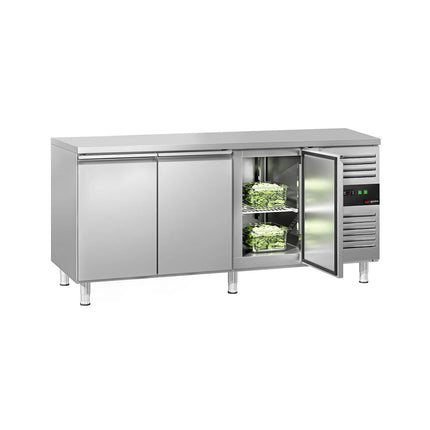 GGM Gastro Commercial Counter Fridge ECO - 1795x700mm - with 3 doors - capacity 417 litres
