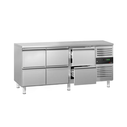 GGM Gastro Commercial Counter Fridge ECO - 1795x700mm - with 6 drawers - capacity 417 litres