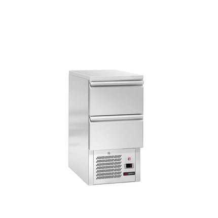 GGM Gastro Commercial Counter Fridge ECO - 450x700mm - with 2 drawers - capacity 102 litres