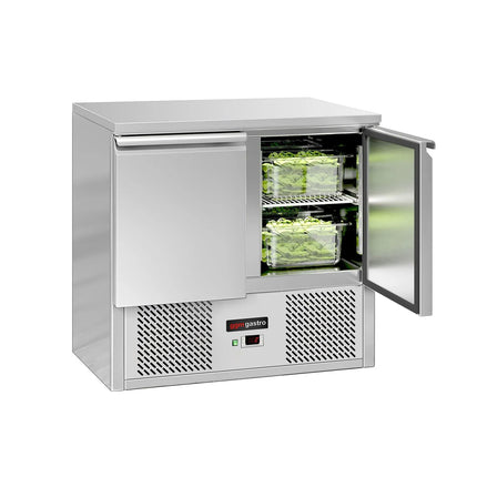 GGM Gastro Commercial Counter Fridge ECO - 900x700mm - with 2 doors - capacity 240 litres