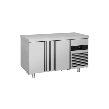 GGM Gastro Commercial Counter Fridge PREMIUM - 1400x700mm - with 2 doors - capacity 281 litres