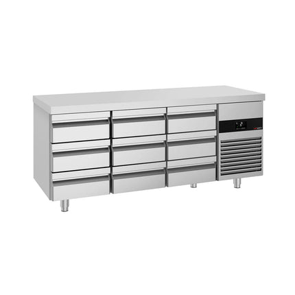 GGM Gastro Commercial Counter Fridge PREMIUM - 1865x700mm - with 9 drawers - capacity 474 litres