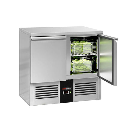 GGM Gastro Commercial Counter Fridge PREMIUM - 900x700mm - with 2 doors - capacity 240 litres