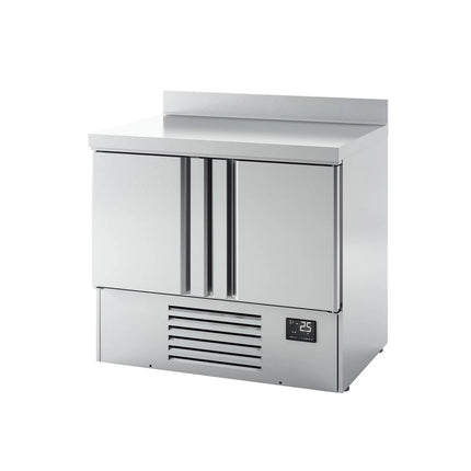 GGM Gastro Commercial Counter Fridge PREMIUM PLUS - 978x700mm - with 2 doors - with upstand - capacity 230 litres