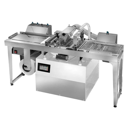 GGM Gastro Commercial Countertop Chocolate Tempering Machine - 11kg - 1,1kW - with Dispensing Spout - incl. Work Shelf - Enrobing Area