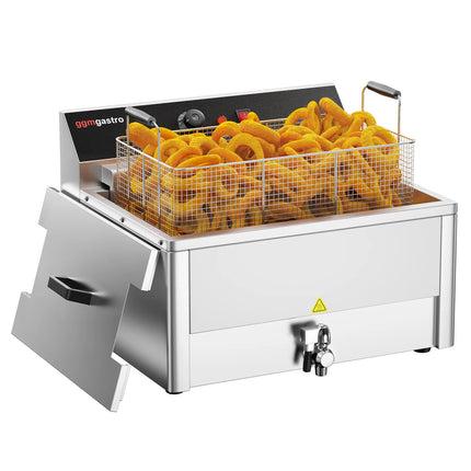 GGM Gastro Commercial Countertop Electric Fish Fryer - 20.4 litres - 5kW - with drain tap