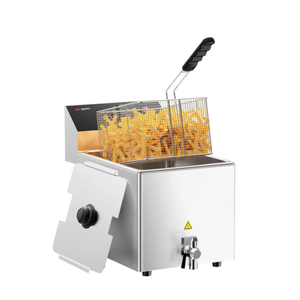 GGM Gastro Commercial Countertop Electric Fryer - 12 litres - 3.25kW - Manual - with drain tap