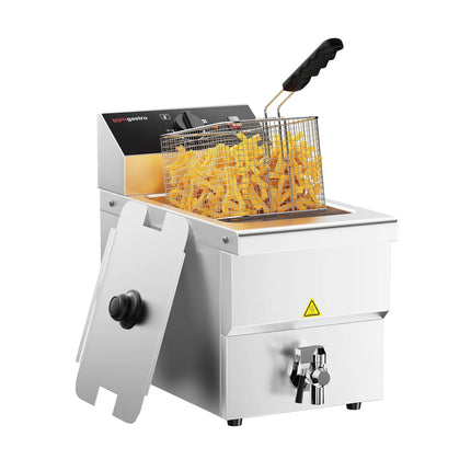 GGM Gastro Commercial Countertop Electric Fryer - 8 litres - 3.25kW - Manual - with drain tap