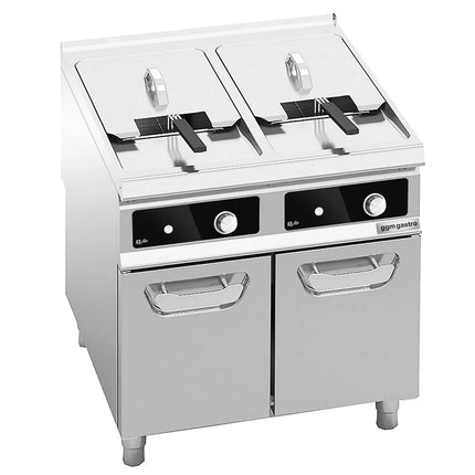 GGM Gastro Commercial Countertop Electric Twin Tank Fryer - 22+22 litres - 44kW - Bflex Digital