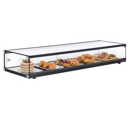 GGM Gastro Commercial Countertop Showcase – Neutral – Tempered Glass – 1200 mm