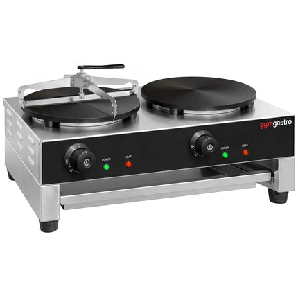 GGM Gastro Commercial Crepe Maker - Double - 2x400mm - incl. crepe spreader