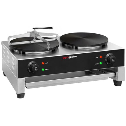 GGM Gastro Commercial Crepe Maker - Double - 2x400mm - incl. crepe spreader