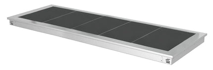 GGM Gastro Commercial Drop-in Hot Plate - Stainless Steel - with Ceramic Glass Surface - 1800mm - 5x GN 1/1 - 2.25 kW