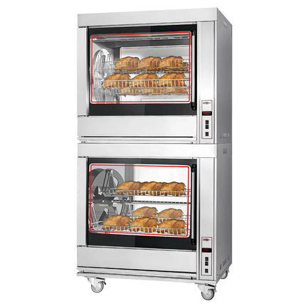 GGM Gastro Commercial Electric Basket Rotisserie Oven - 20kW - with 14 Rotary Baskets for up to up to 84 chickens