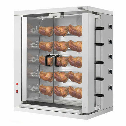 GGM Gastro Commercial Electric Chicken Rotisserie Oven - 16.5kW - with 5 Skewers for up to 30 chickens