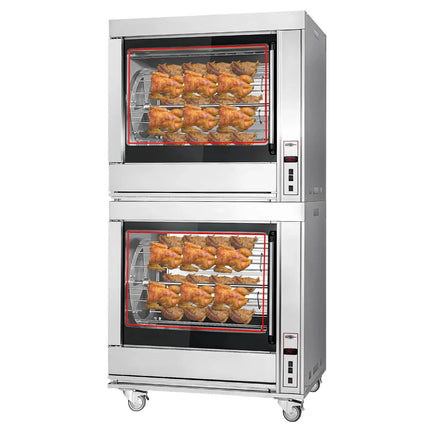 GGM Gastro Commercial Electric Chicken Rotisserie Oven - 20kW - with 14 Skewers for up to up to 84 chickens