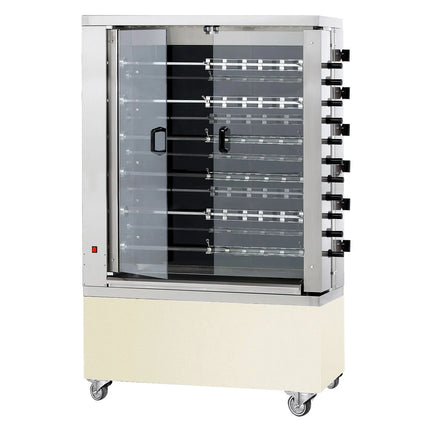 GGM Gastro Commercial Electric Chicken Rotisserie Oven - Glass-Ceramic - 28.8kW - with 11 Skewers for up to 66 chickens