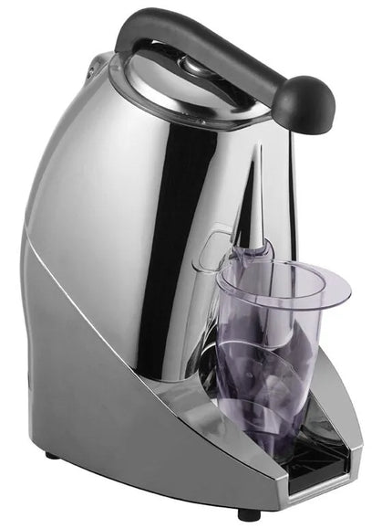 GGM Gastro Commercial Electric Citrus Juicer - 570W - 10.31kg - with press arm, dishwasher-safe parts up to 90°C - Silver (Single)