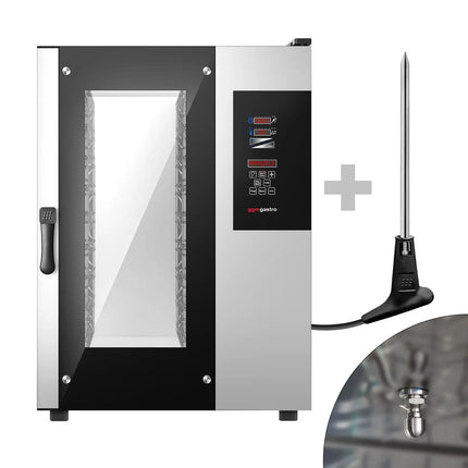 GGM Gastro Commercial Electric Combi Oven- Digital Controls - 10x GN 1/1 - incl. Automatic washing system, Core temperature probe, HACCP monitoring, USB