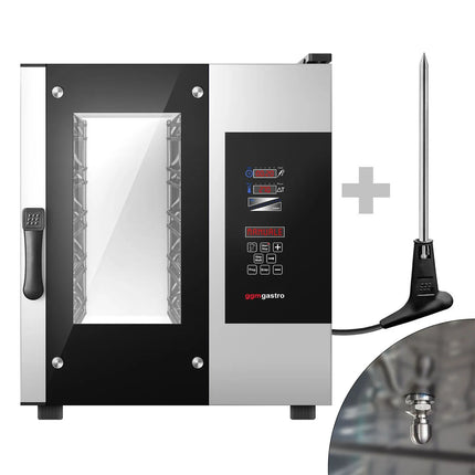 GGM Gastro Commercial Electric Combi Oven - Digital Controls - 5x GN 1/1 - Slimline - incl. Automatic washing system & Core temperature probe