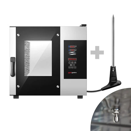 GGM Gastro Commercial Electric Combi Oven - Digital Controls - 5x GN 2/3 - incl. Core temperature probe, HACCP monitoring, USB