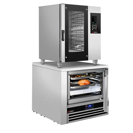 GGM Gastro Commercial Electric Combi Oven - Touchscreen Controls - 10x GN 1/1 - incl. Blast Chiller 5x GN 1/1, Core temperature probe, HACCP monitoring, USB