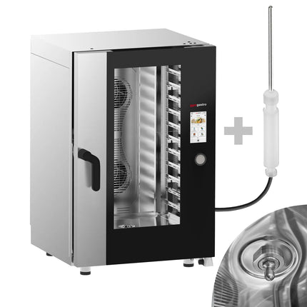 GGM Gastro Commercial Electric Combi Oven - Touchscreen Controls - 11x GN 1/1 - incl. Automatic washing system & Core temperature probe