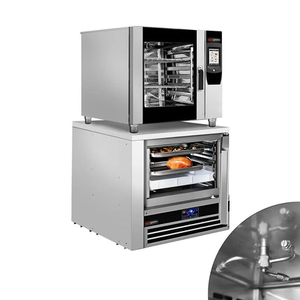 GGM Gastro Commercial Electric Combi Oven - Touchscreen Controls - 17.8 cm touchscreen - 7x GN 1/1 - incl. Core temperature probe & Washing system