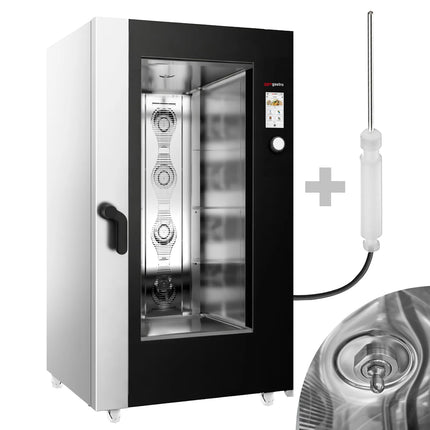 GGM Gastro Commercial Electric Combi Oven - Touchscreen Controls - 20x GN 1/1 - incl. Automatic washing system, Core temperature probe & Trolley