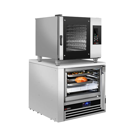 GGM Gastro Commercial Electric Combi Oven - Touchscreen Controls - 5x GN 1/1 - incl. Blast chiller 5x GN 1/1, Core temperature probe, HACCP monitoring, USB