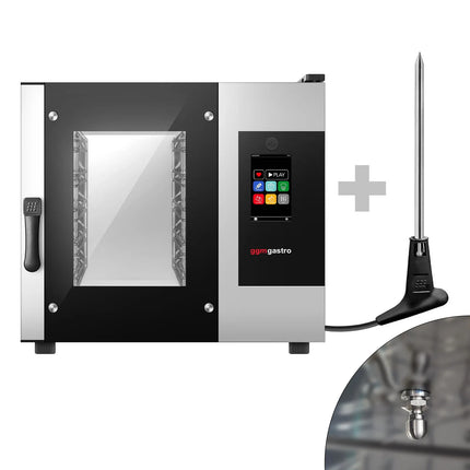 GGM Gastro Commercial Electric Combi Oven - Touchscreen Controls - 5x GN 1/1 - incl. Automatic washing system, Core temperature probe, HACCP monitoring & USB