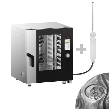 GGM Gastro Commercial Electric Combi Oven - Touchscreen Controls - 7x GN 1/1 - 17.8 cm TFT touchscreen - incl. Automatic washing system & Core temperature probe