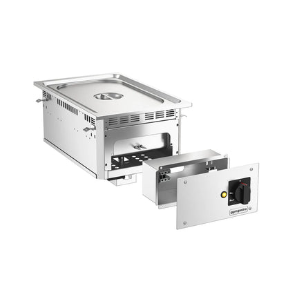 GGM Gastro Commercial Electric Drop-in Bain Marie – 1.5 kW – 1 × GN 1/1 - with drain tap
